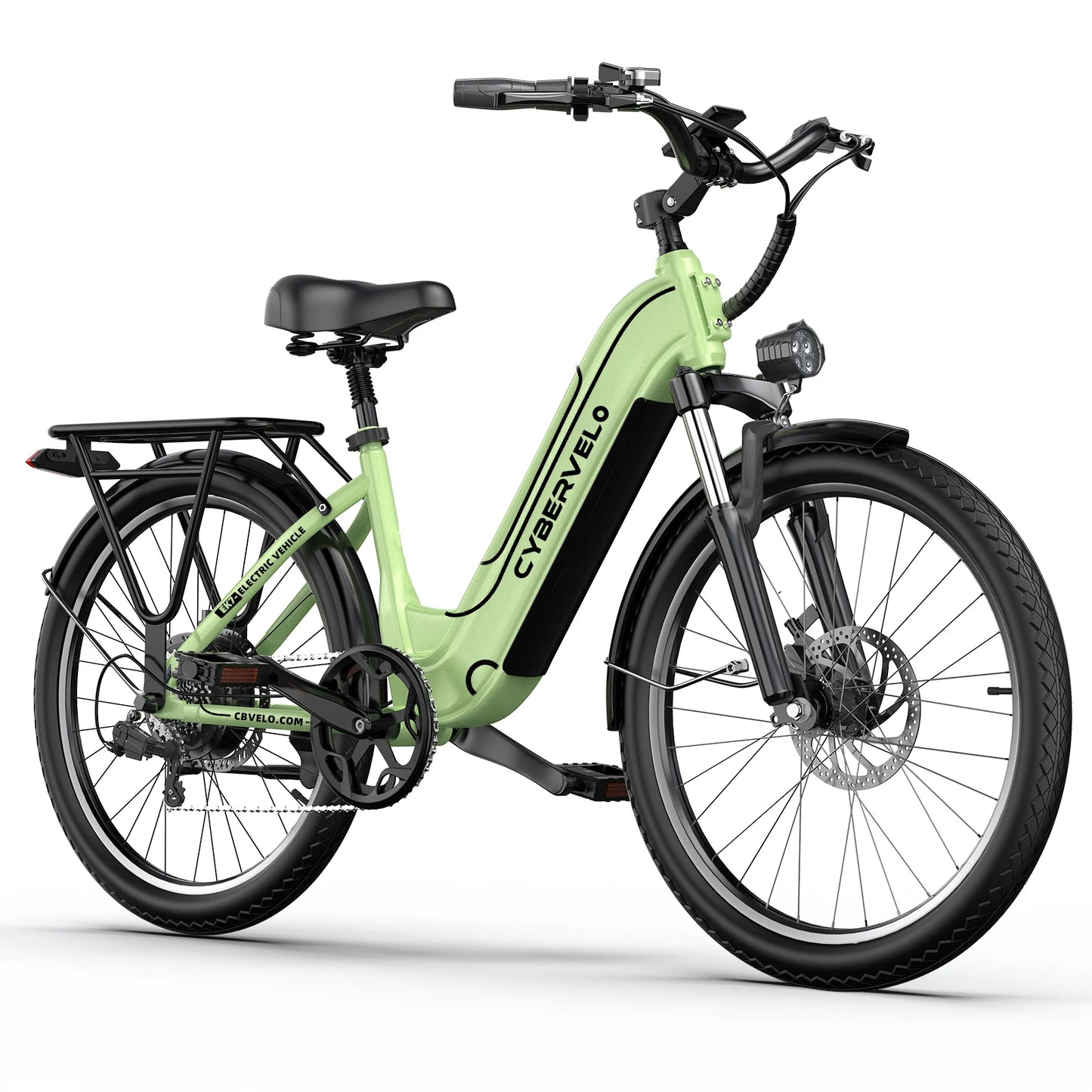 Cbvelo 17 Inch Electric Bike For Adults With Removable Battery