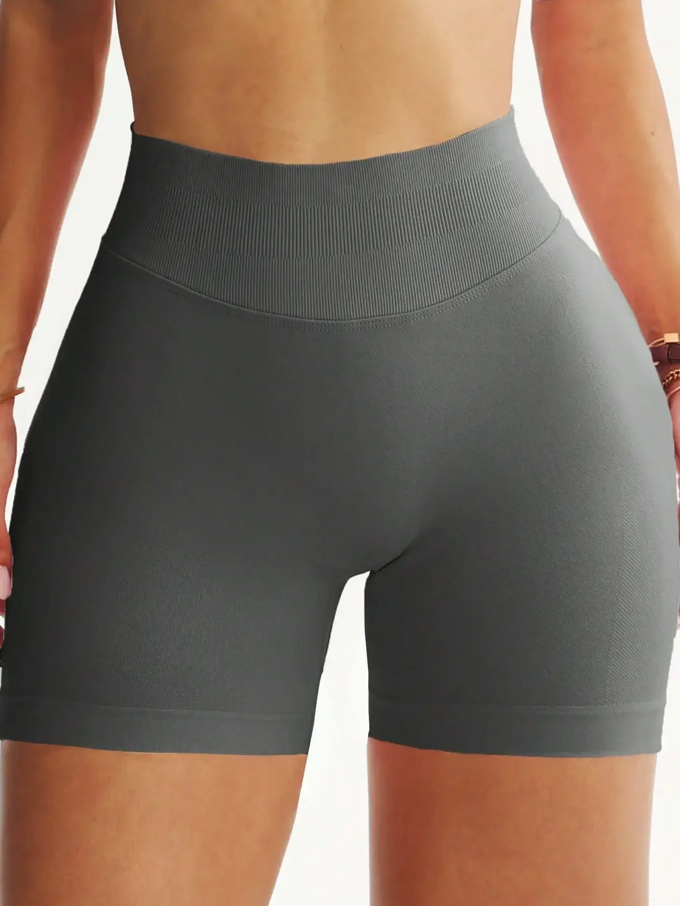 Women Seamless Butt Lifting Sports Shorts Polyester For Gym Cycling