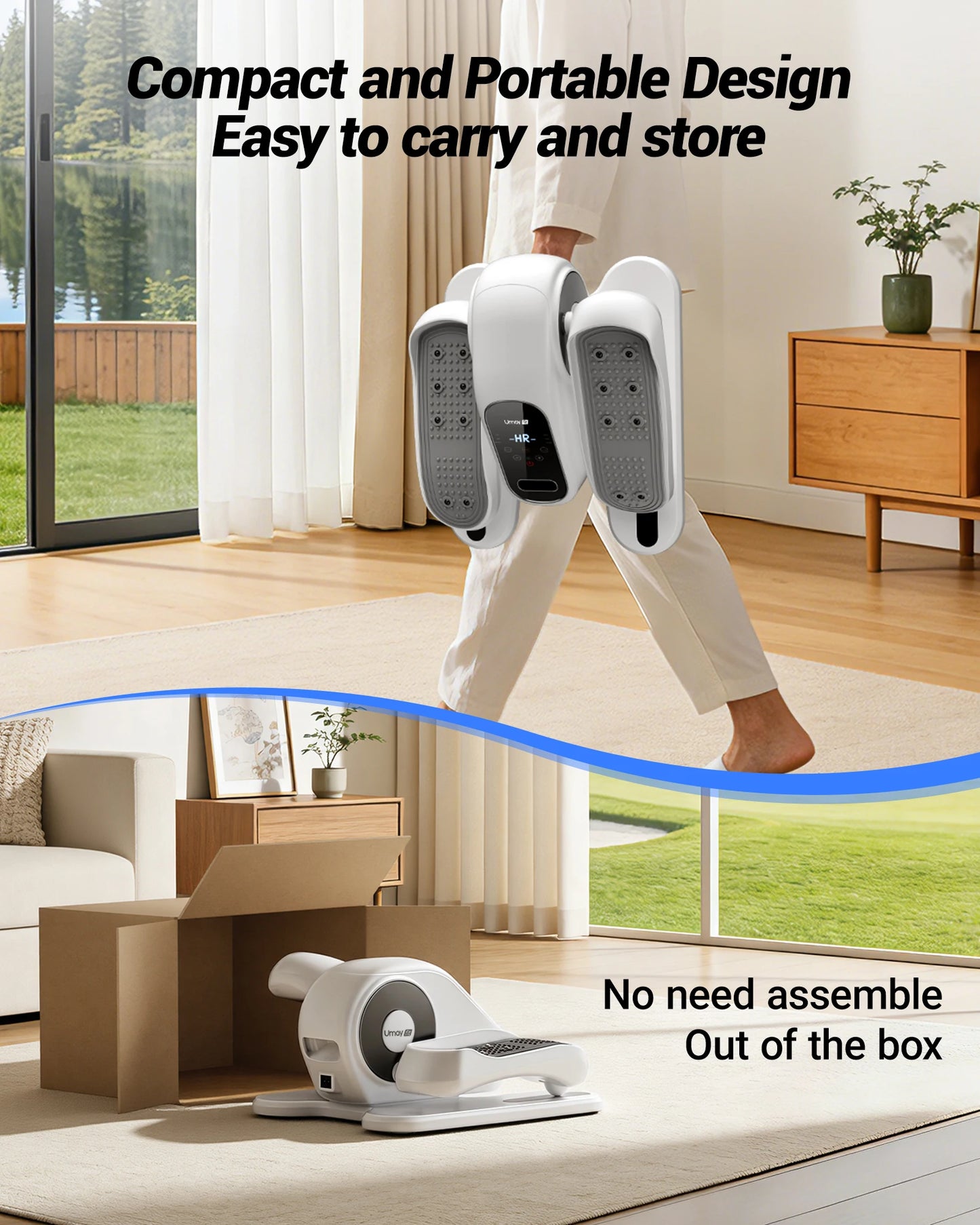 Compact UMay Under Desk Electric Elliptical