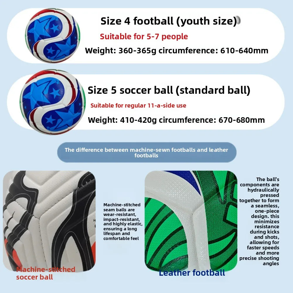 PU Soccer Ball Official Training Ball For Adults And Youth