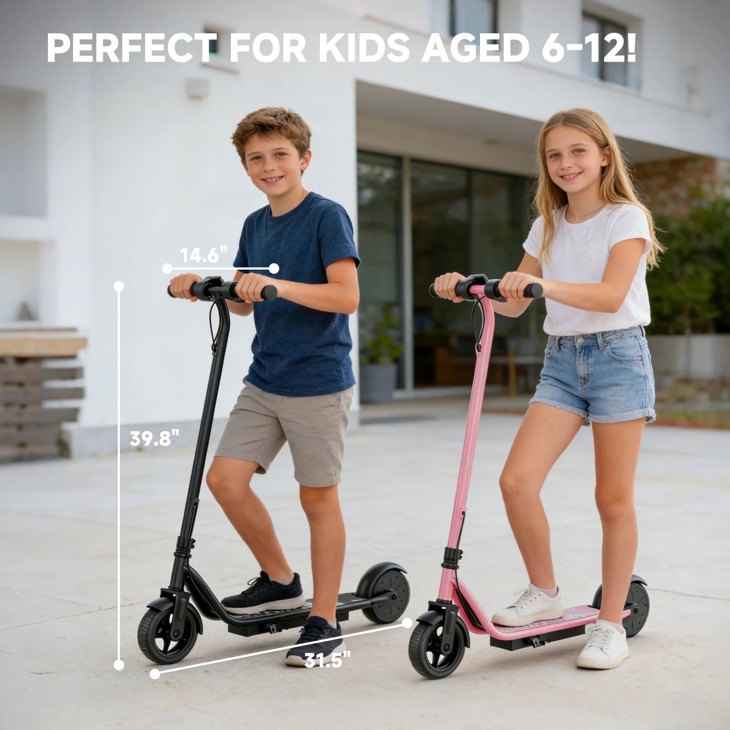 Ladped Kids Electric Scooter 3 Speed Modes 9 MPH Range