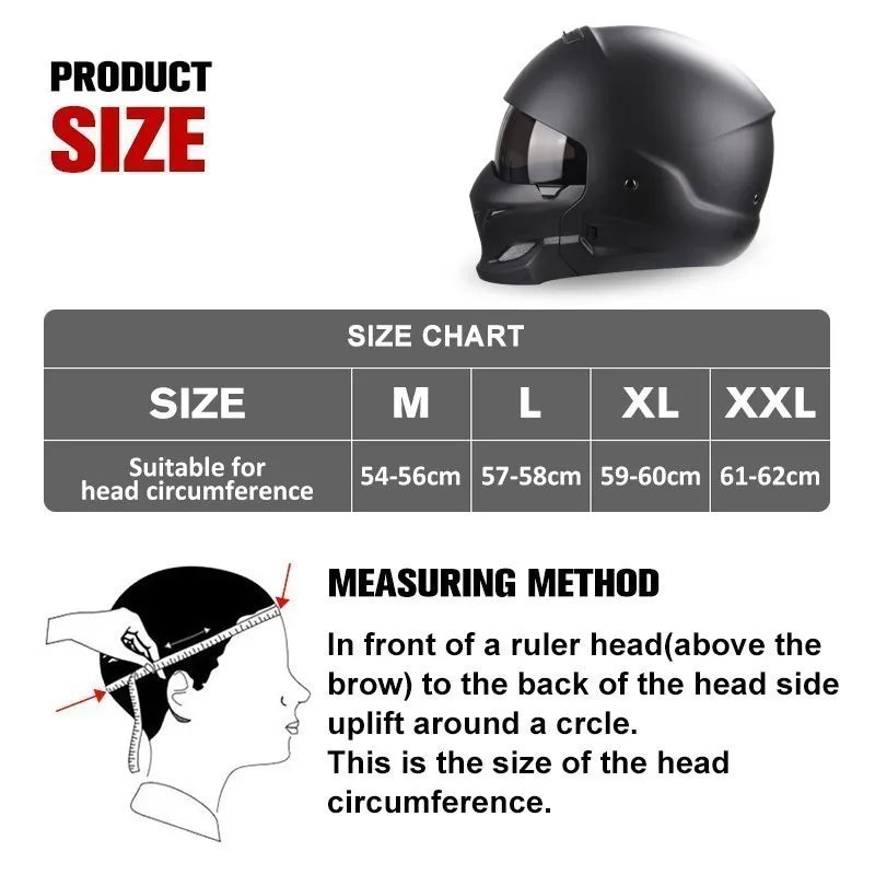Uchoose Detachable Multi-purpose Motorcycle Half Helmet