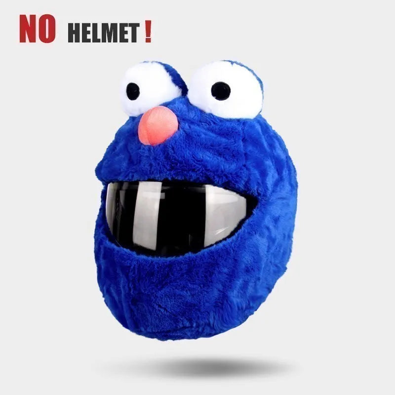 UchOOSE Cartoon Plush Motorcycle Helmet Cover With Ears