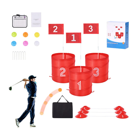 SucceBuy Backyard Golf Game Set 3 6 9 Hole Portable