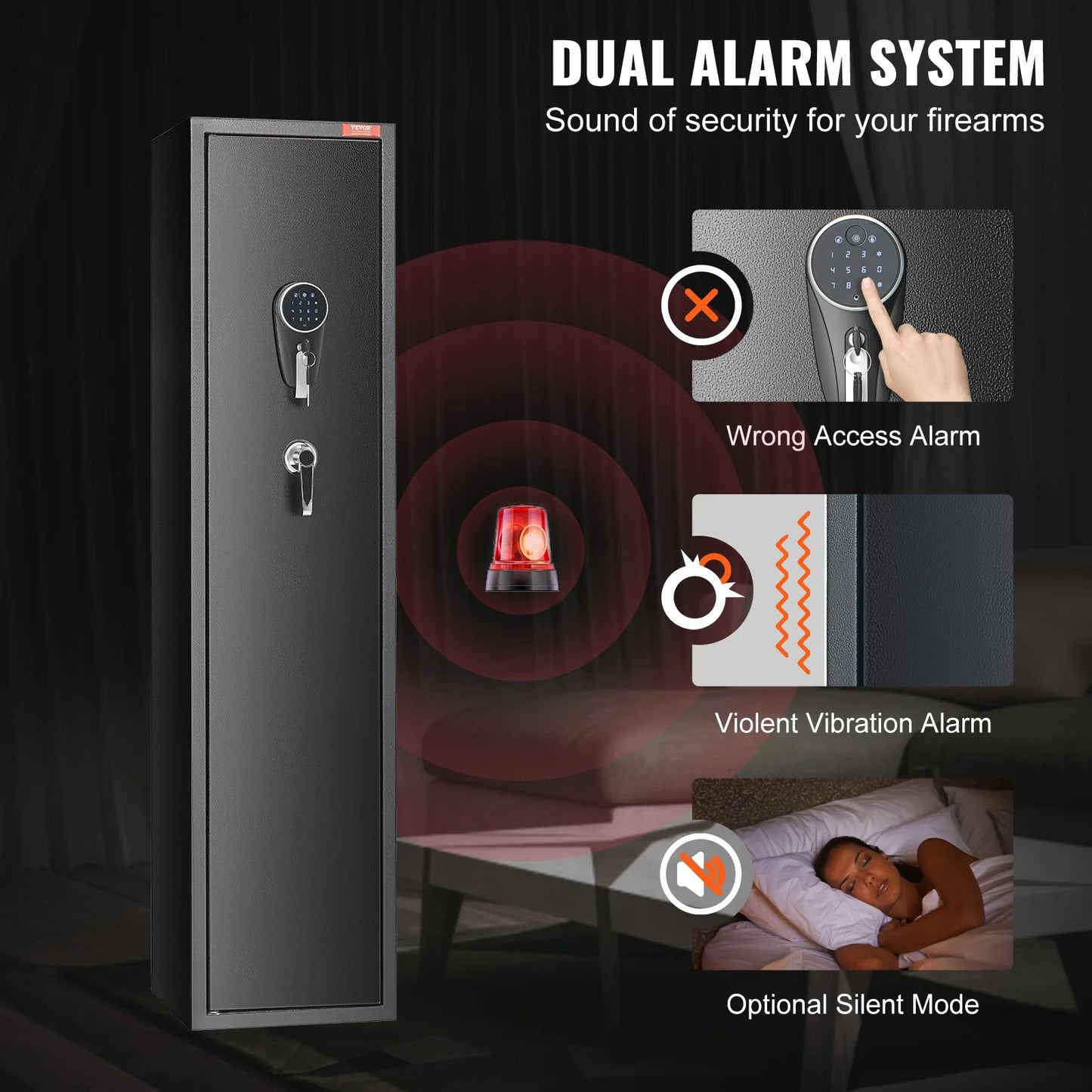 SucceBuy Gun Safe Cabinet With Digital Keypad Lock