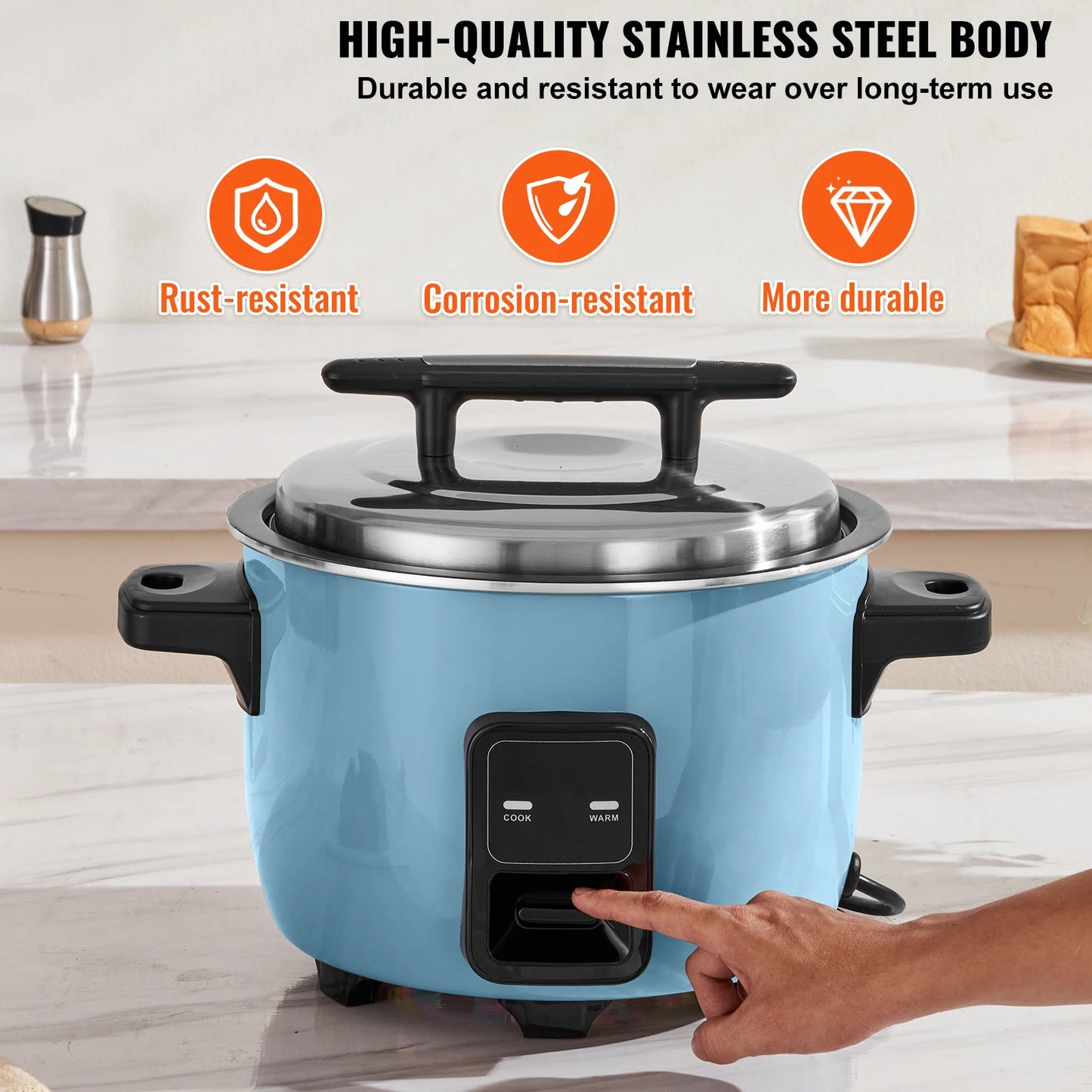 SucceBuy Commercial Rice Cooker Aluminium Nonstick Inner Pot 24 Hour Keep Warm