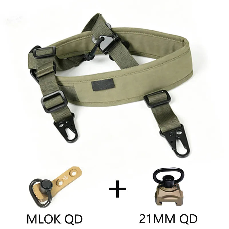 Tactical 1/2 Point Crossbody Rope Rifle Strap Nylon Sling