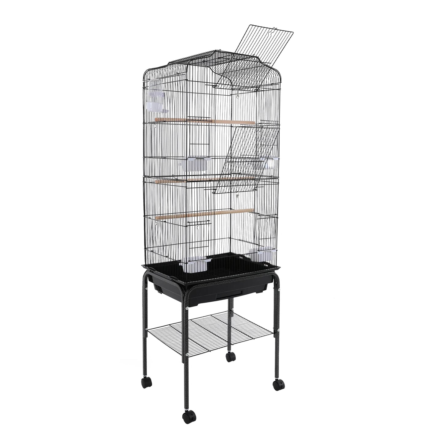 Bird Cage With Stand And Wheels For Parrots And Finches