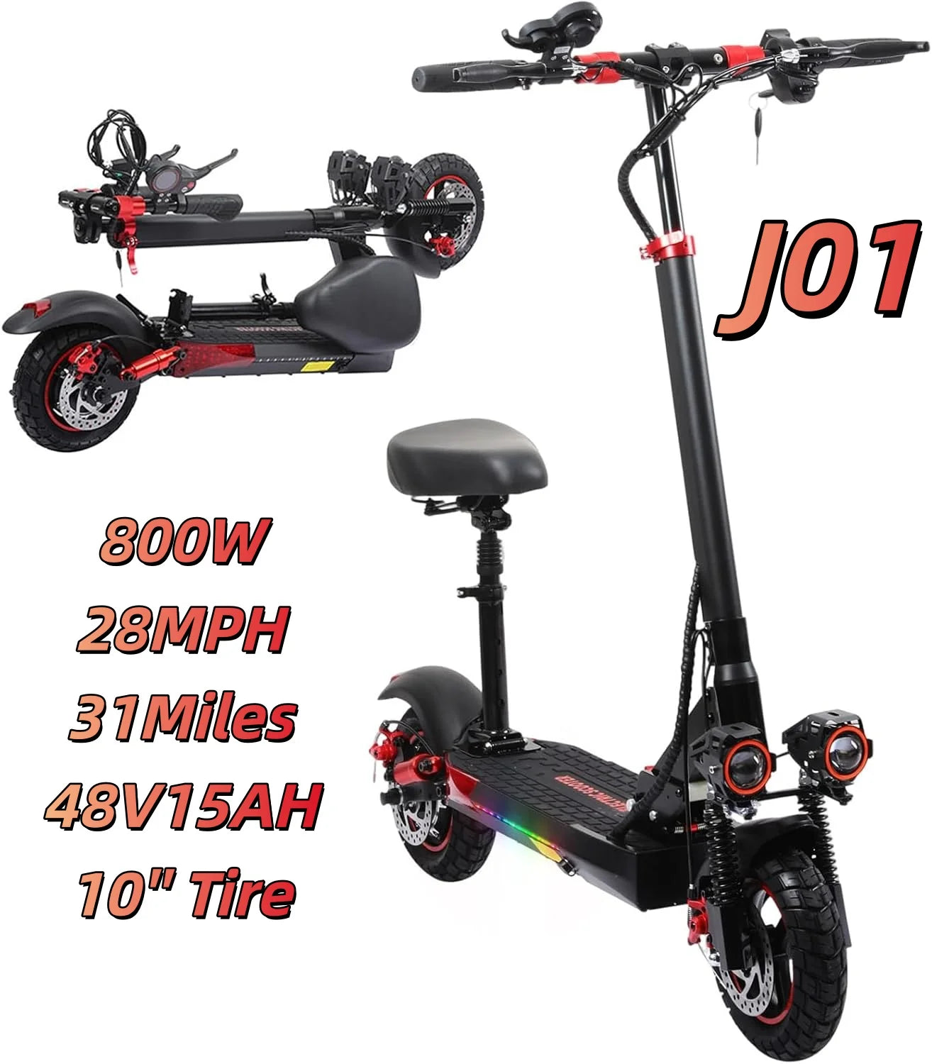 EOEOTWO 1200W Off Road Electric Scooter For Adults Foldable 48V