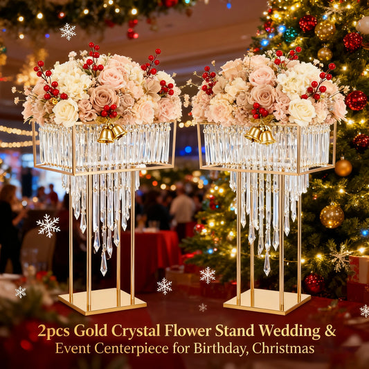 Crystal Flower Stand Iron Frame for Weddings and Luxury Events