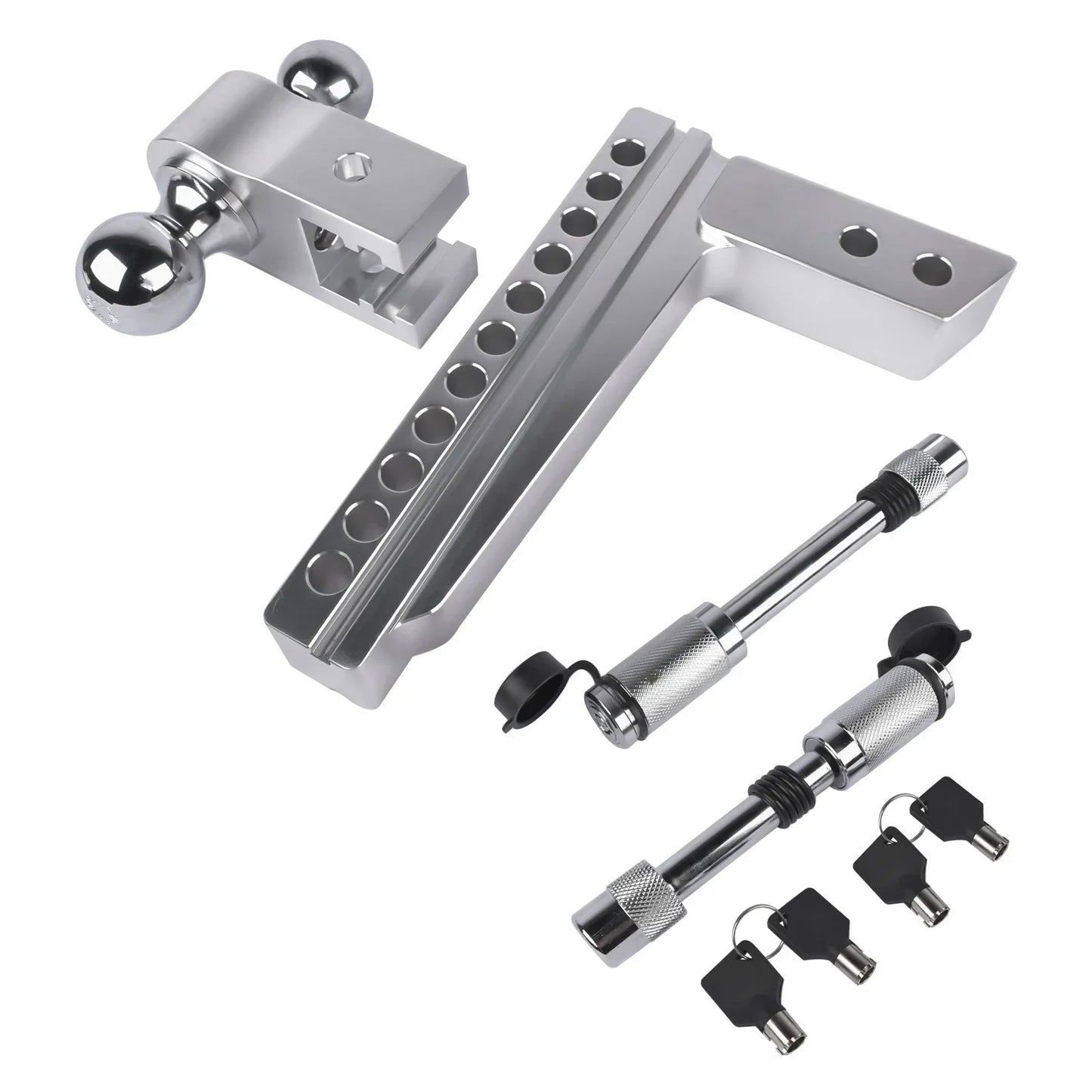 Aluminum Adjustable Trailer Hitch Ball Mount 12,500 LBS GTW