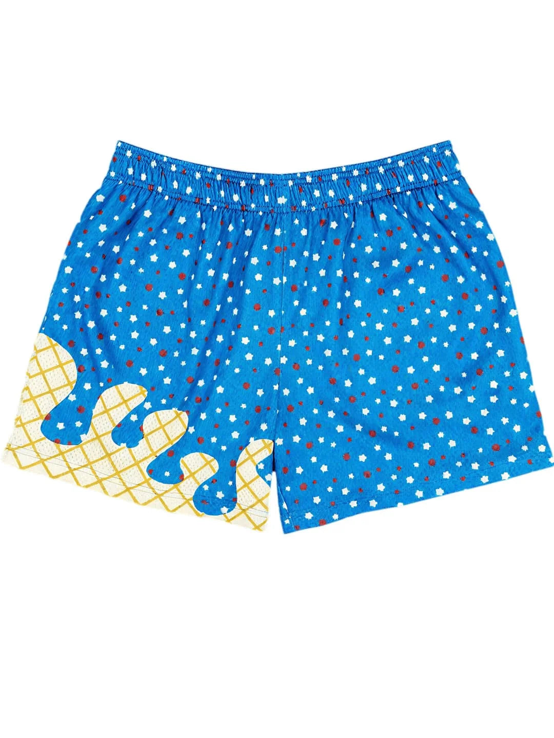 Ice Cream Print Baseball Shorts For Golf Running And Beach