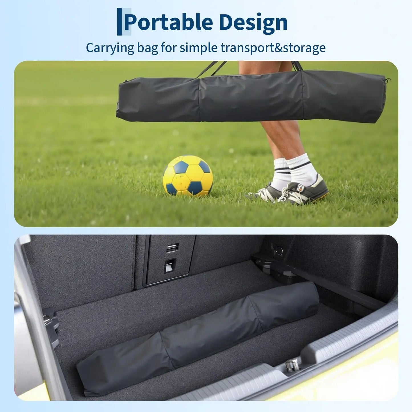 Himiss Heavy Duty Foldable 12x6ft Soccer Goal With Bag