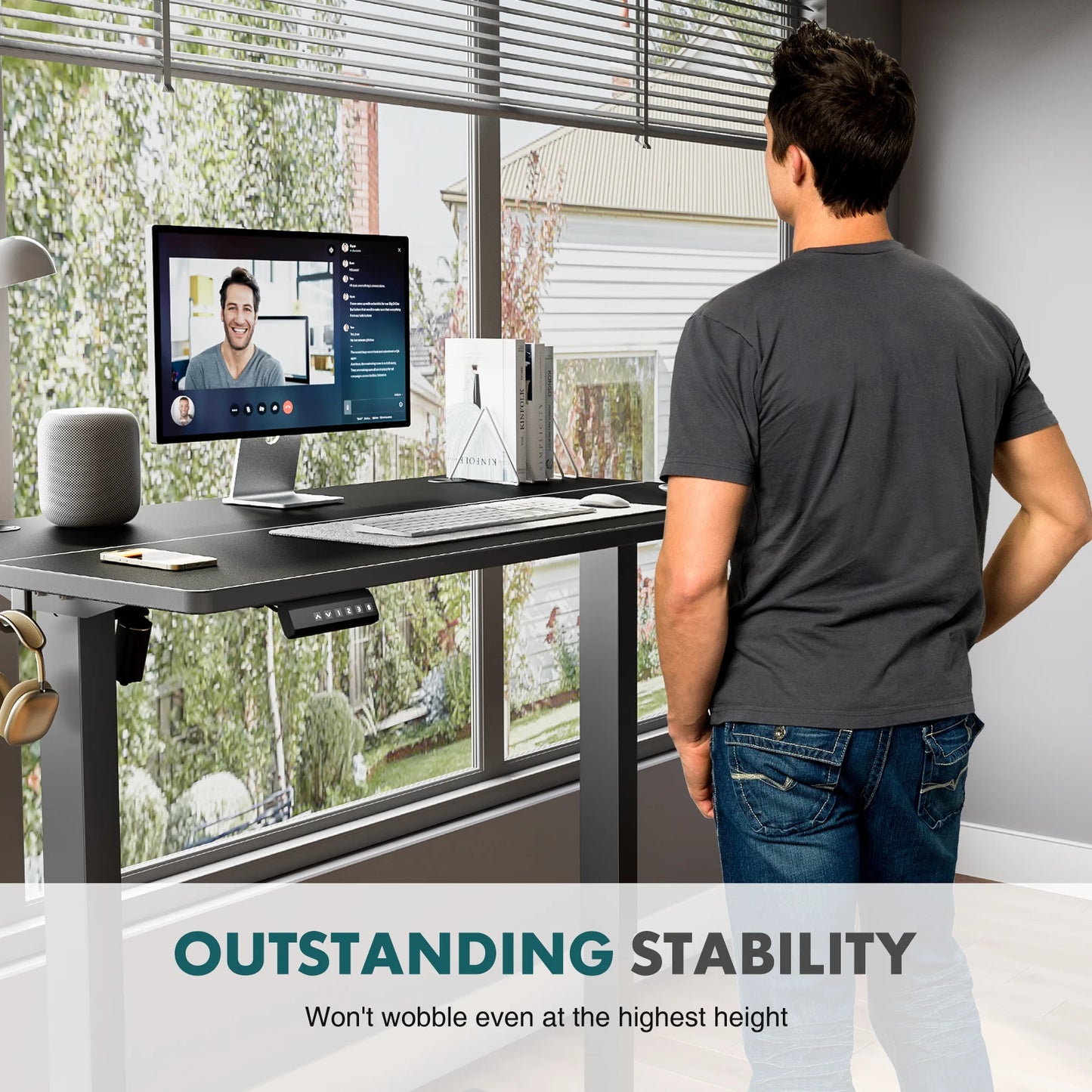 JHK Electric Standing Desk Height Adjustable Computer Desk Home Office