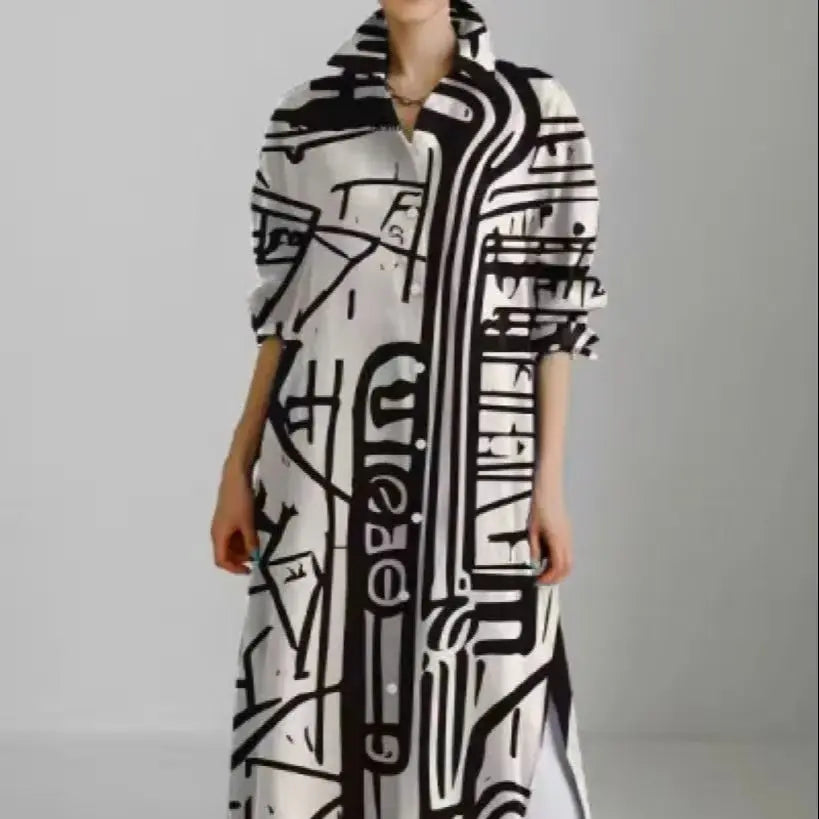 Elegant Polyester Geometric Print Sleeveless Maxi Dress With Bow Accent