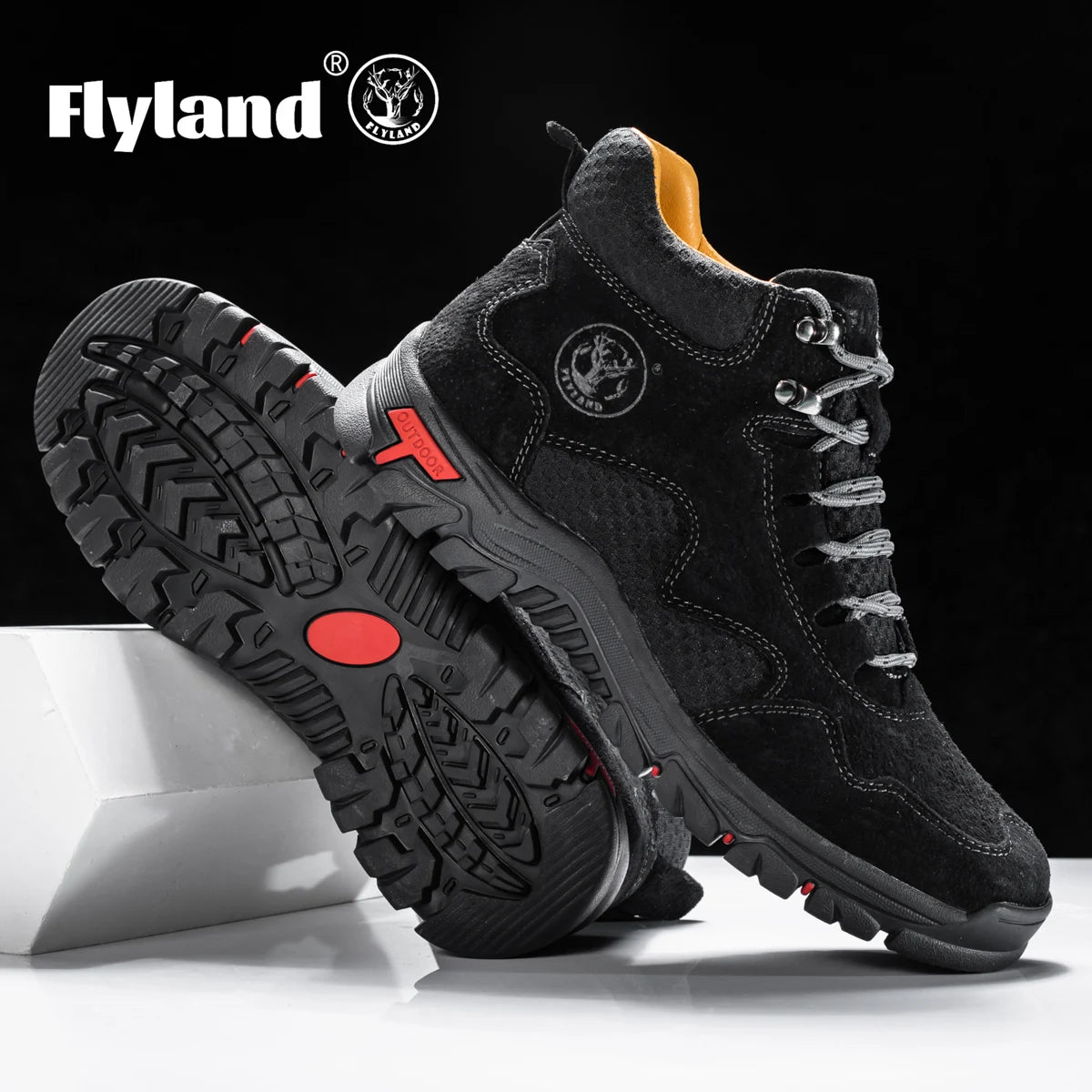 Flyland Men's Fashion Sneakers Chukka Boots Breathable Casual Office Shoes
