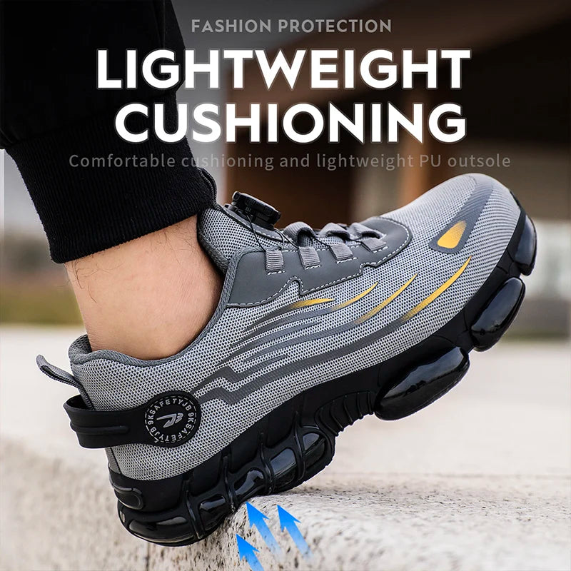 Breathable Lace Free Soft Sole Anti Smash Puncture Labour Shoes
