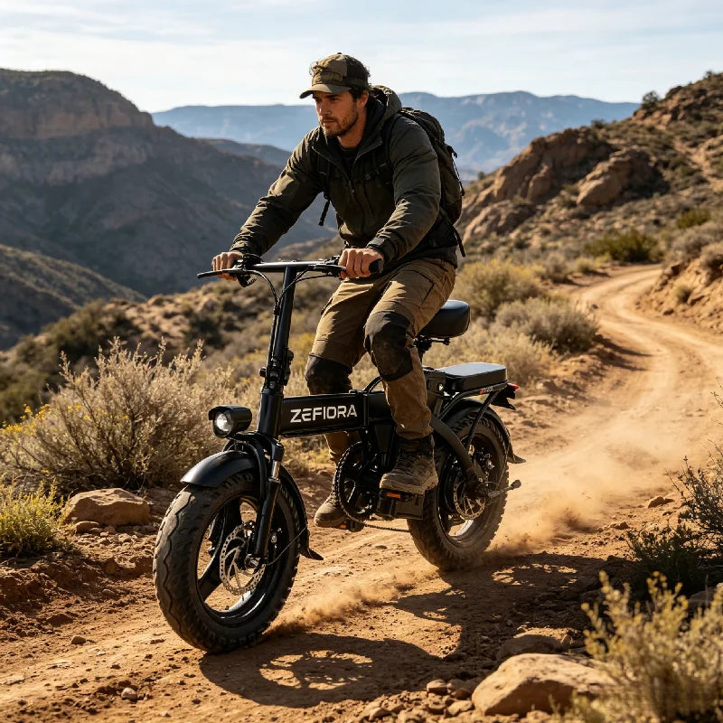 Zefiora Foldable 14 Inch Electric Bike With Brushless Motor