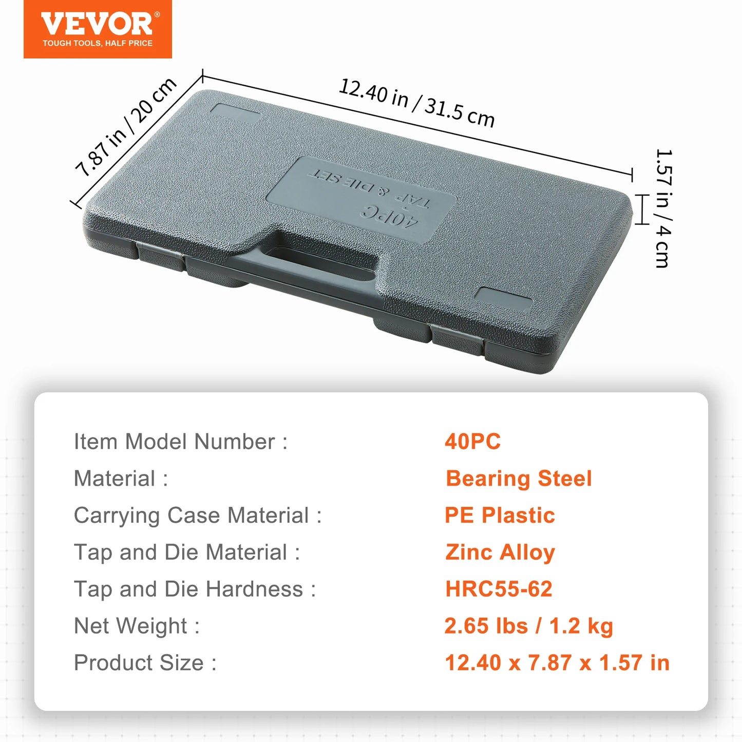 Tap And Die Set Bearing Steel Taps And Dies For Metalworking Projects