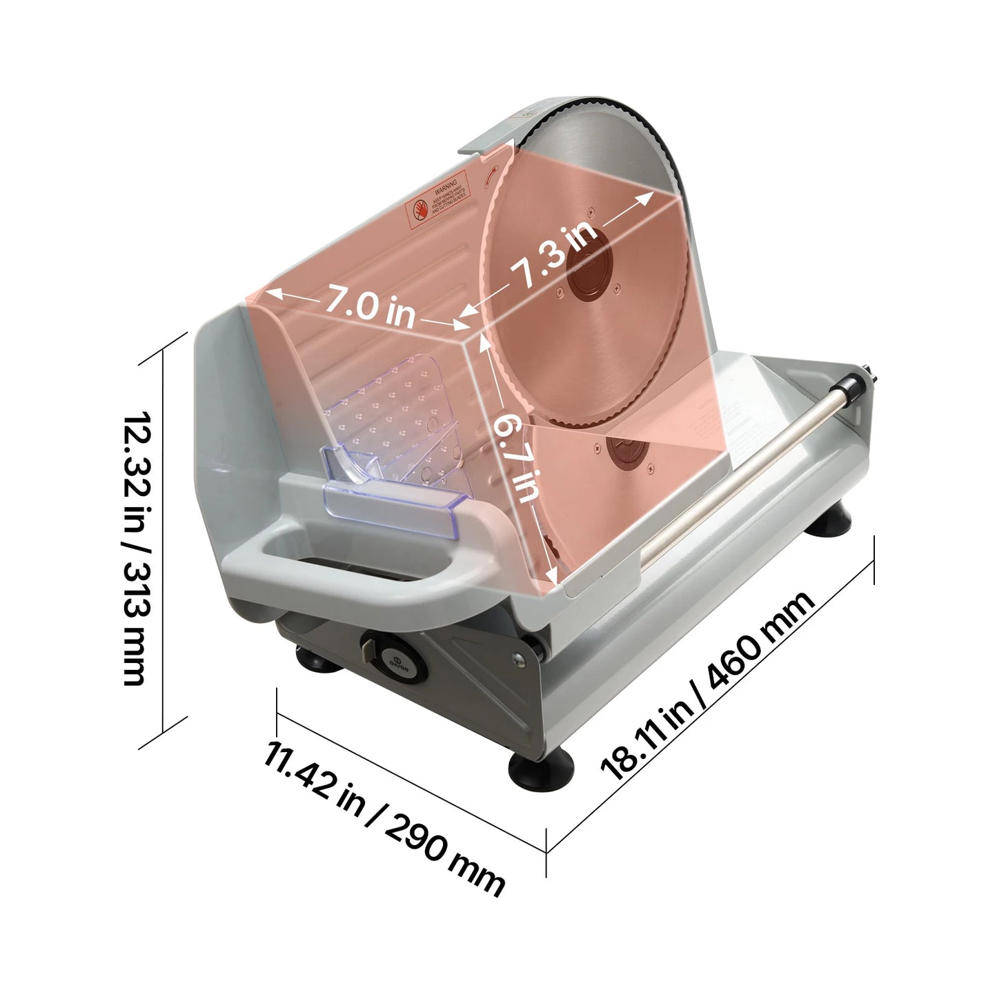 SucceBuy Electric Deli Meat Slicer With Two SUS420 Blades