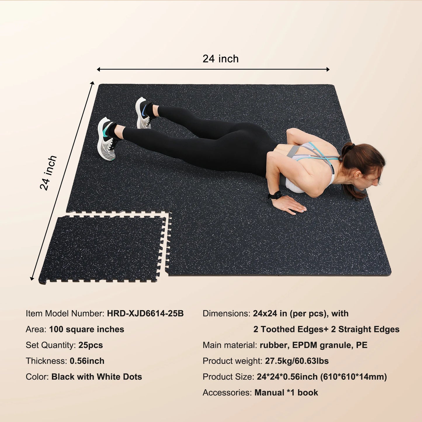 SucceBuy Thick Interlocking Rubber And Foam Puzzle Floor Mats