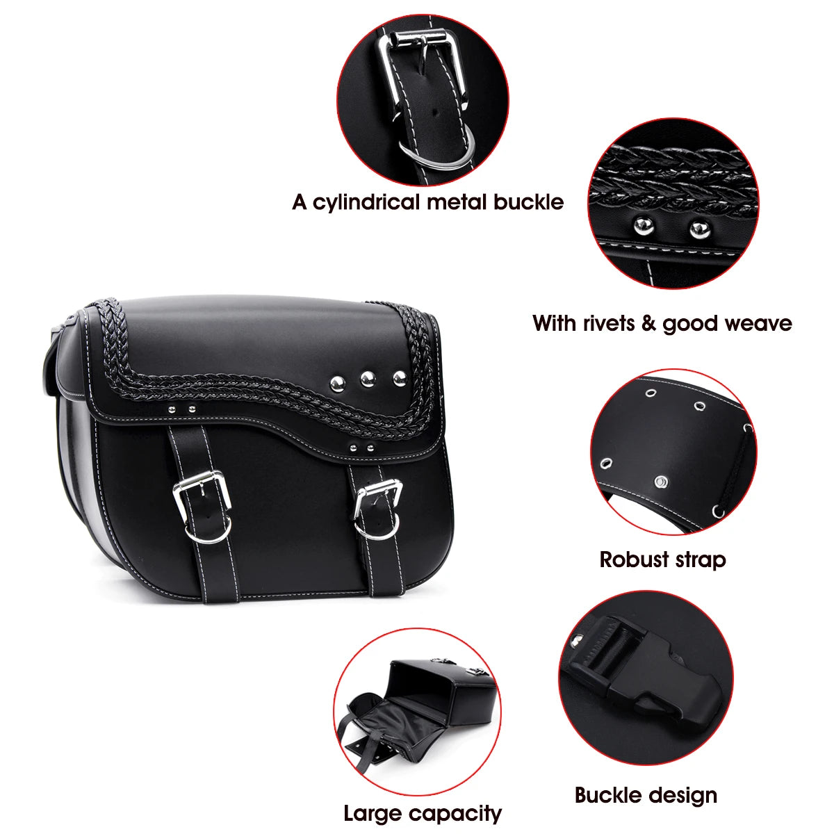 Kroak Universal Pair Motorcycle Saddlebags Storage