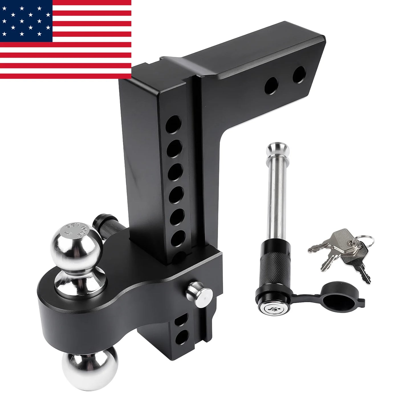 Adjustable Trailer Hitch Ball Mount for Hitch Receiver