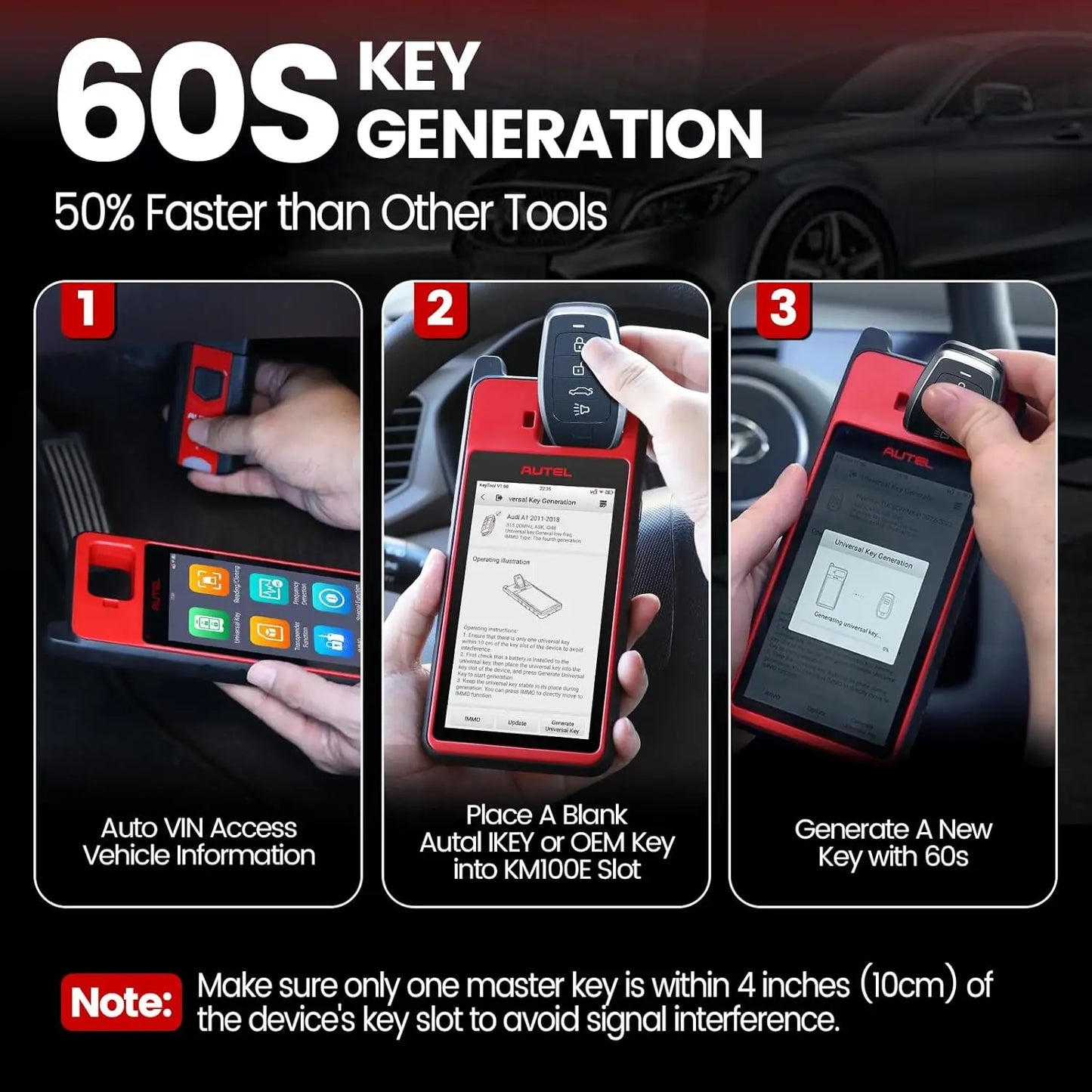 Autel MaxiIM KM100 Key Fob Programmer Immobilizer Tool for Cars