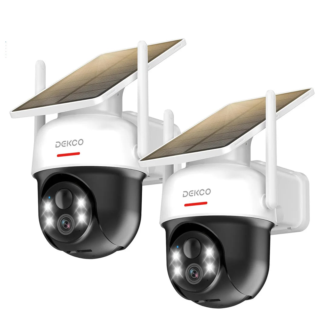DEKCO Solar Wireless Camera 3MP 5000mAh Two Way Audio PTZ