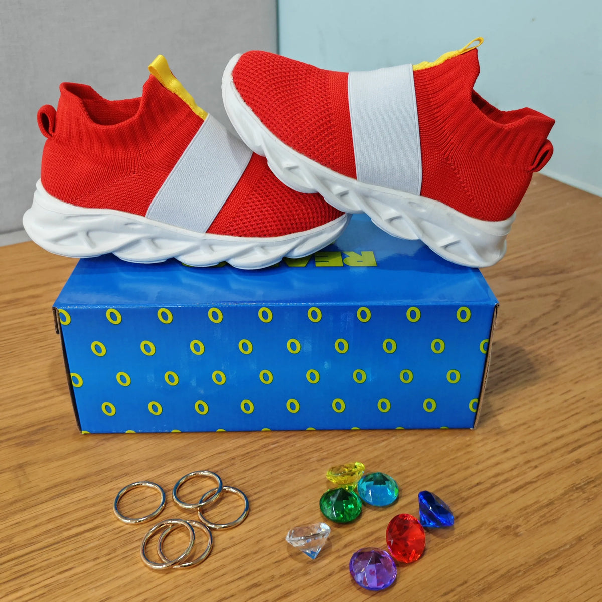 Sonic Cartoon Running Shoes Air Mesh Athletic Sneakers For Kids