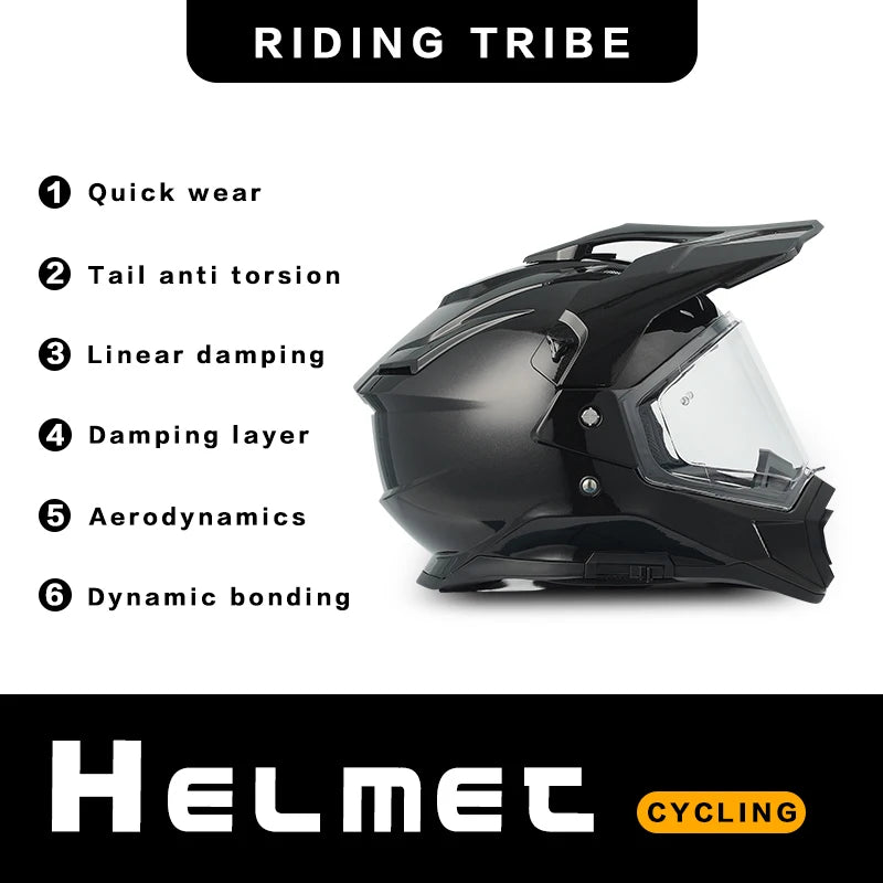 Off-Road Full Face ATV Motorcycle Helmet With Communication System