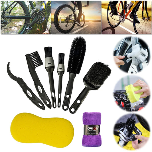 8 Piece Bicycle Bike Cleaning Tools Brush Set Kit
