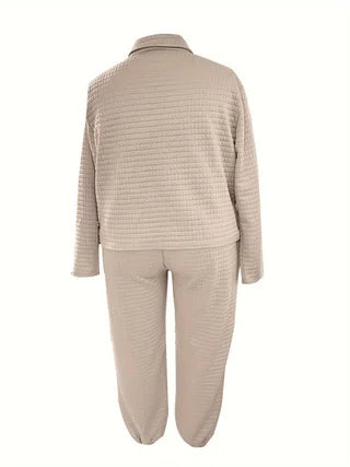 European American Knit Cardigan And Pants Set