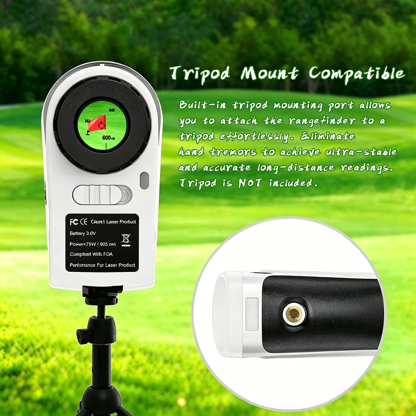 Peakpulse 650Yards Golf Laser Rangefinder With Slope Compensation