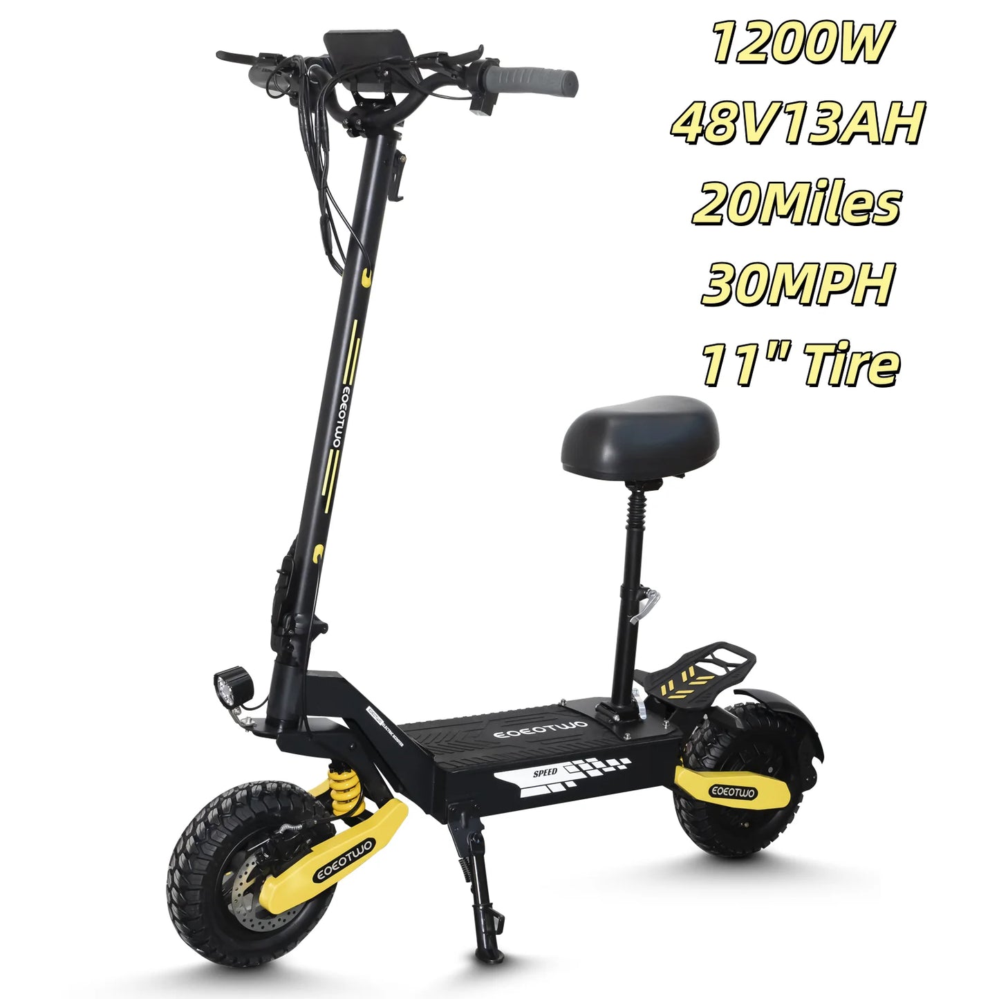 EOEOTWO 1200W Off Road Electric Scooter For Adults Foldable 48V