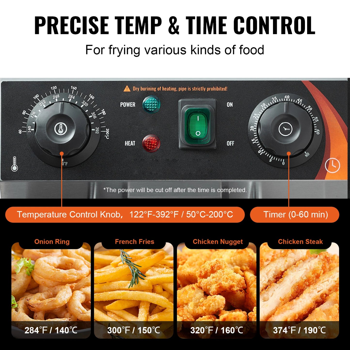 SucceBuy Electric Deep Fryer Dual Removable Tanks For Commercial Use