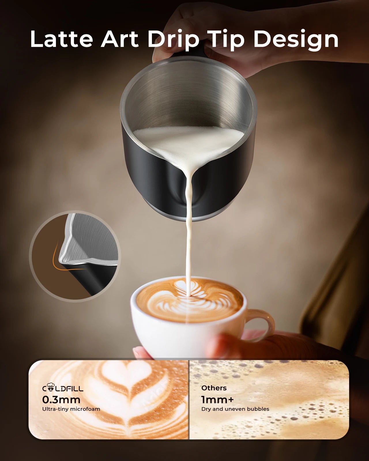 UHOST Milk Frother And Steamer 8 In 1 Electric 400ml