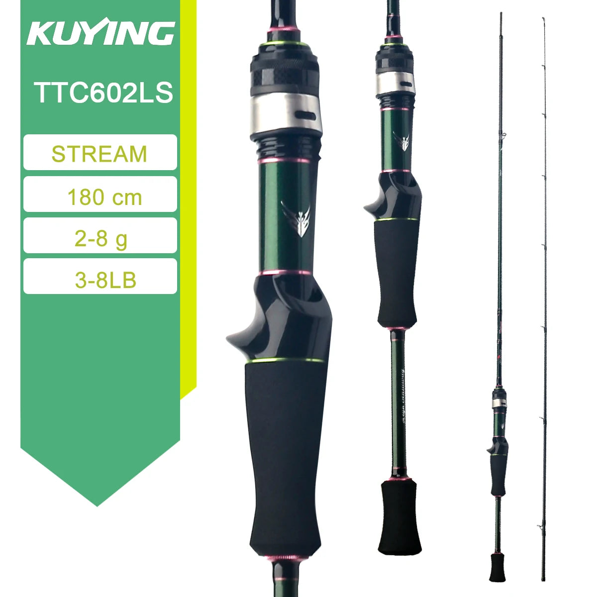 Kuying Teton Spinning Rod 0.8-8g 1-8lb Carbon Baitcaster