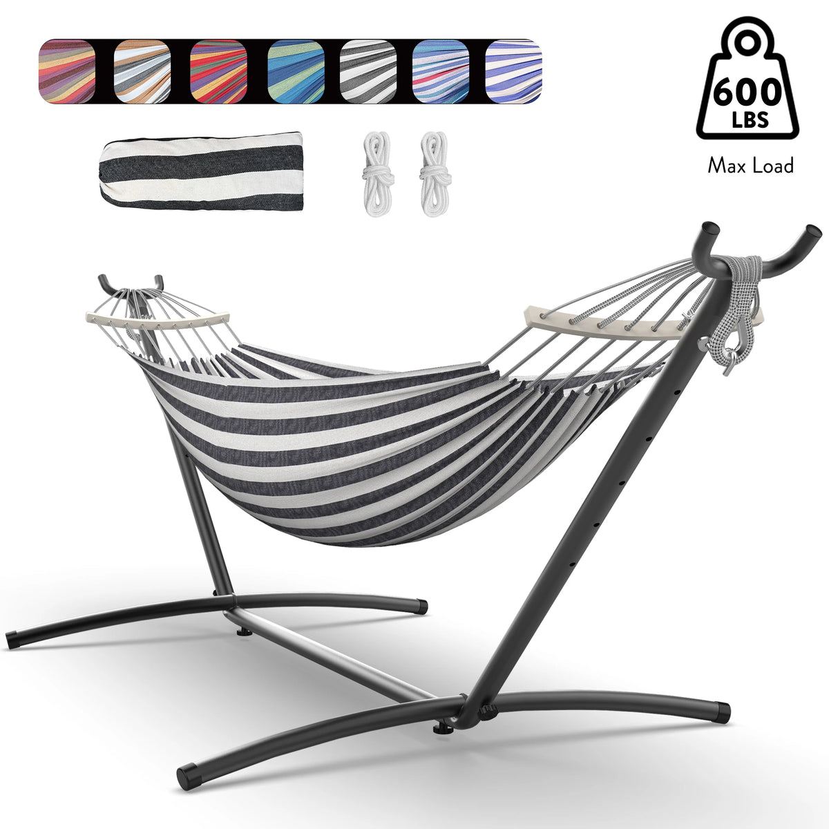 Gyroor Heavy Duty Adjustable Stand Hammock With Storage