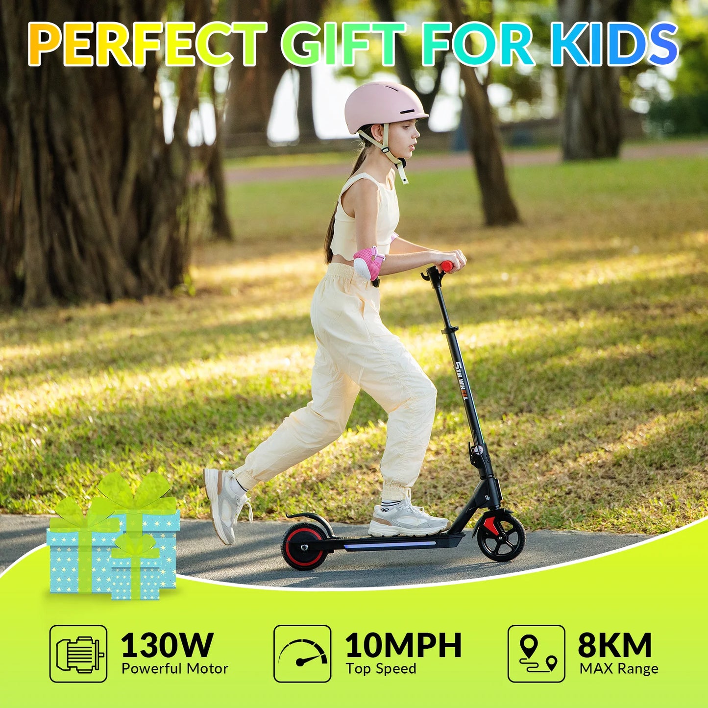 5TH WHEEL Foldable 130W Kids Electric Scooter 10 MPH