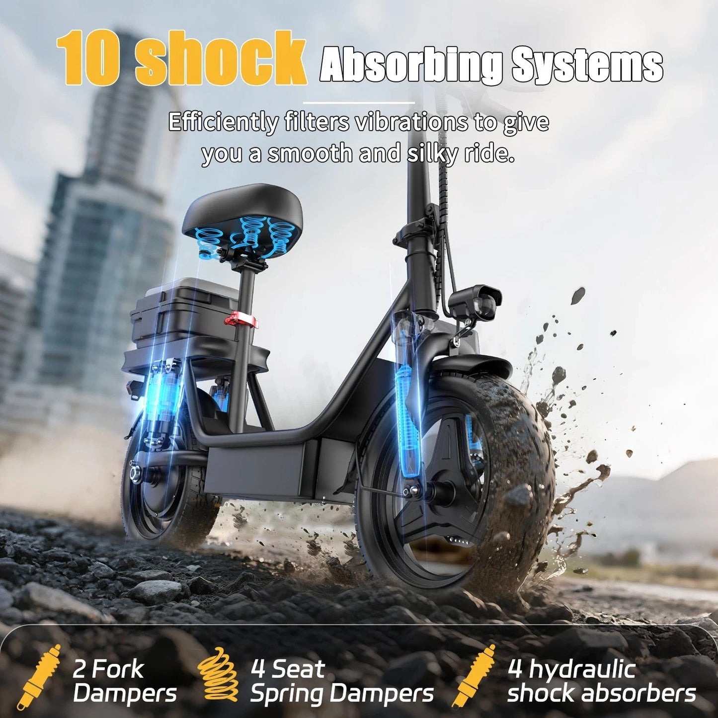 UPlee GQ8 Folding Electric Bike 48V 15AH Battery