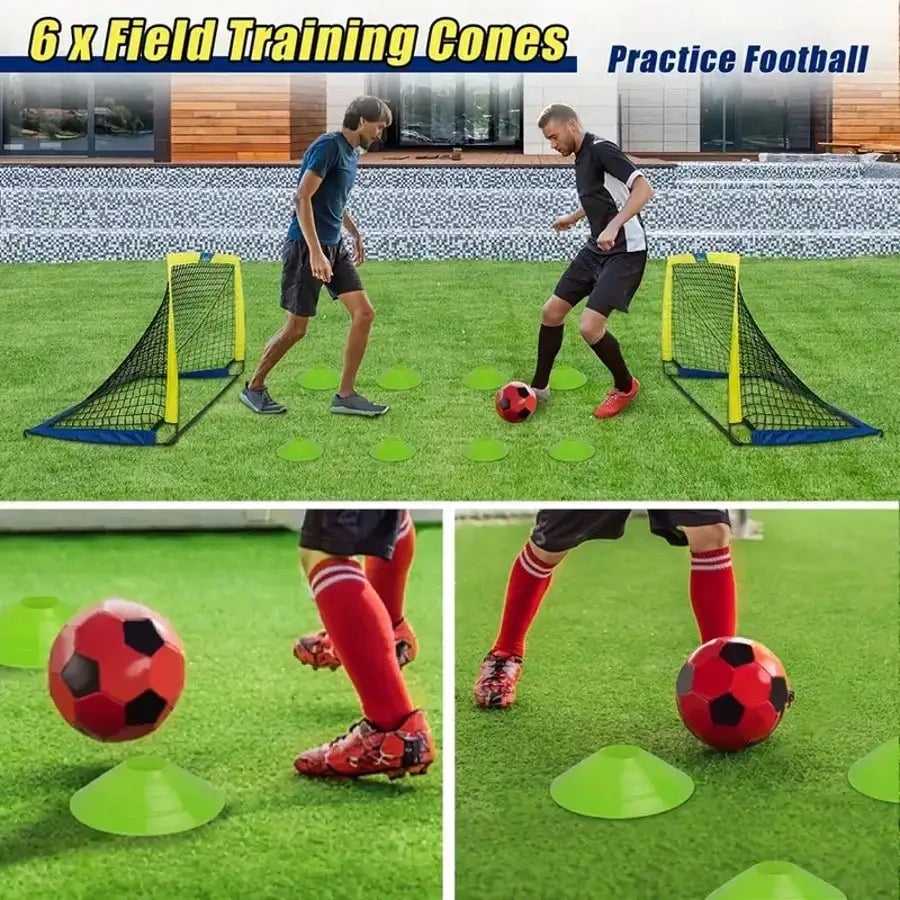 Pop Up Soccer Net Portable Training Set With Accessories