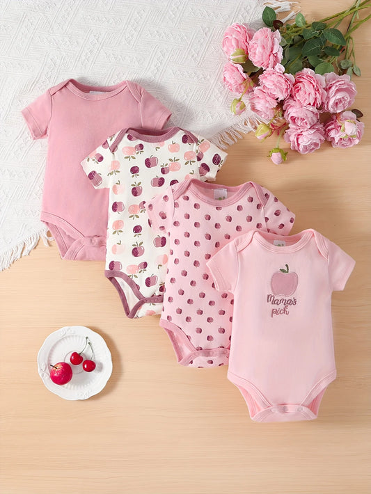 PAYIFANG Baby Girl 4 Piece Jumpsuit Hoodie Crawling Set Outdoor