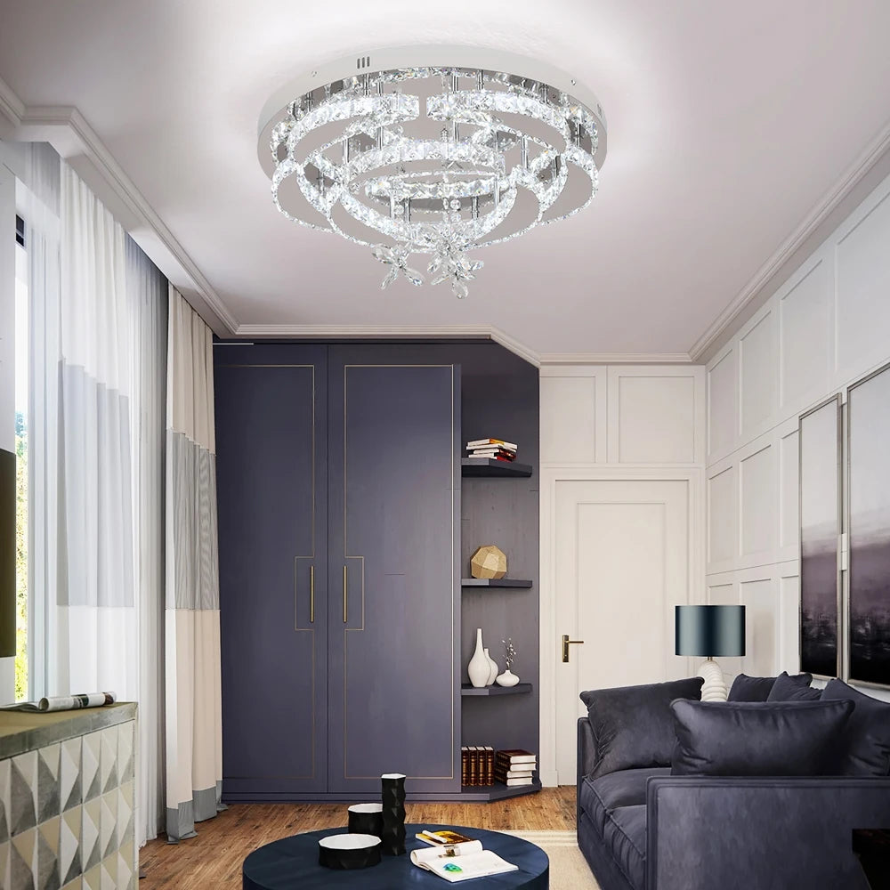 GreeLustr Luxury K9 Crystal Chandelier Modern Ceiling Pendant Light