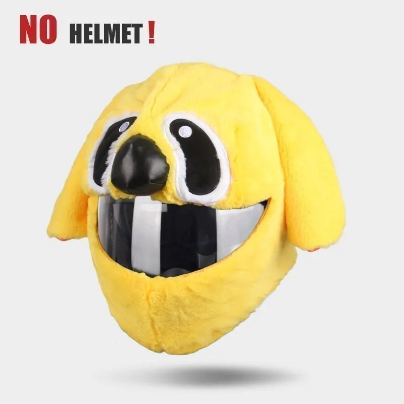 UchOOSE Cartoon Plush Motorcycle Helmet Cover With Ears
