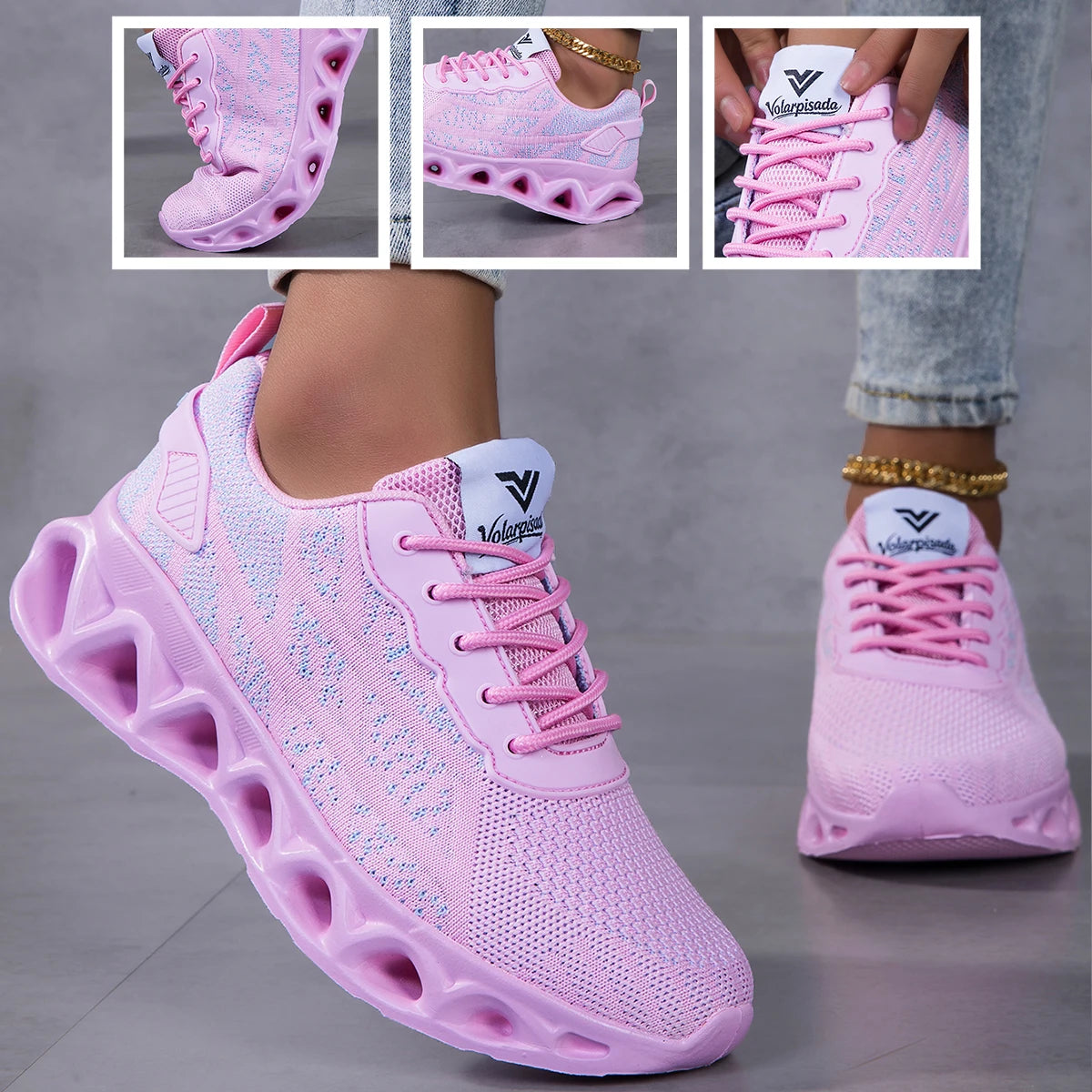 Breathable Flying Woven Blade Sneakers Unisex Lightweight Mesh Shoes