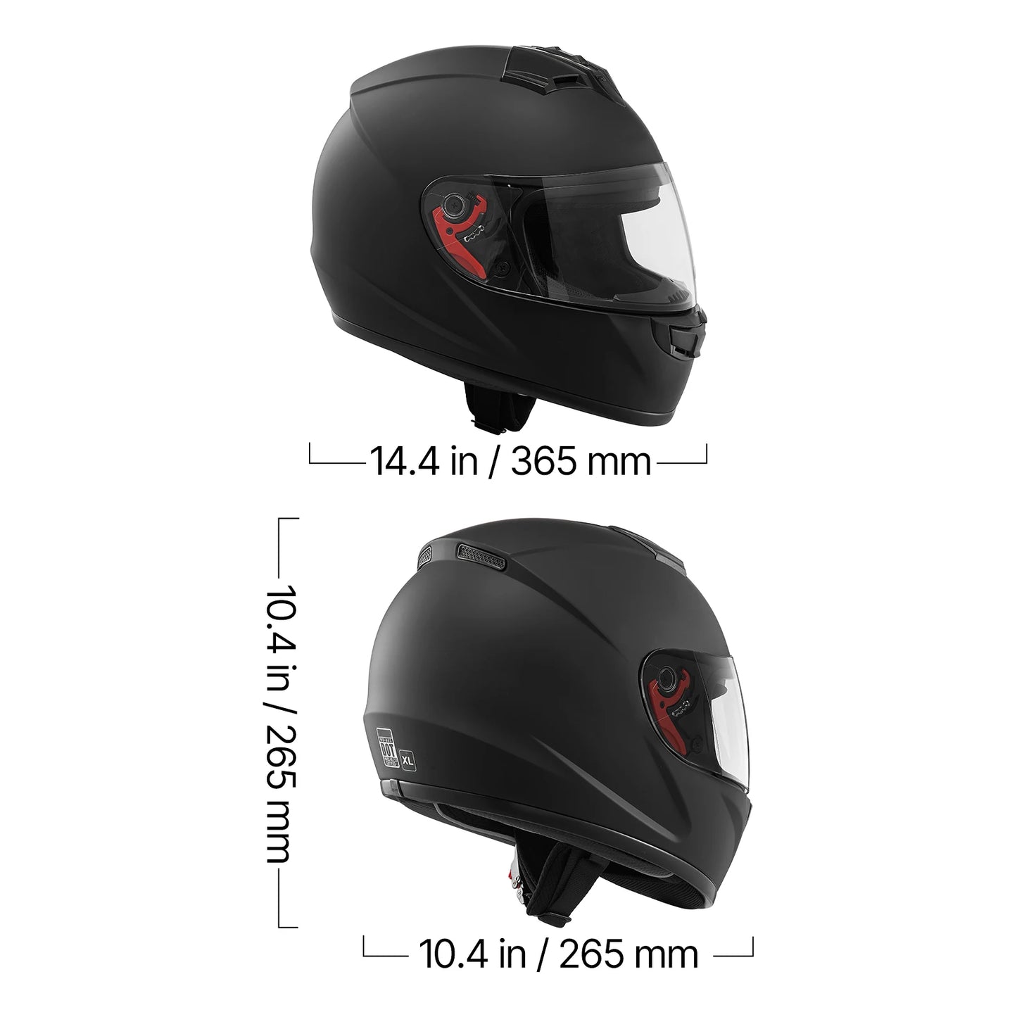 Mezokic Adult Full Face Motorcycle Helmet With Clear Visor Dot Approved