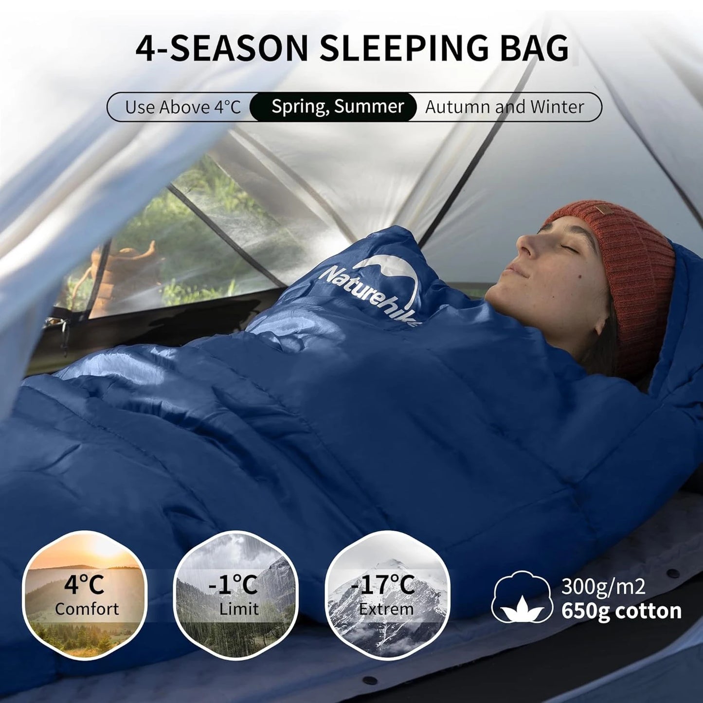 Naturehike Mummy Sleeping Bag Ultra Winter Warm Adult