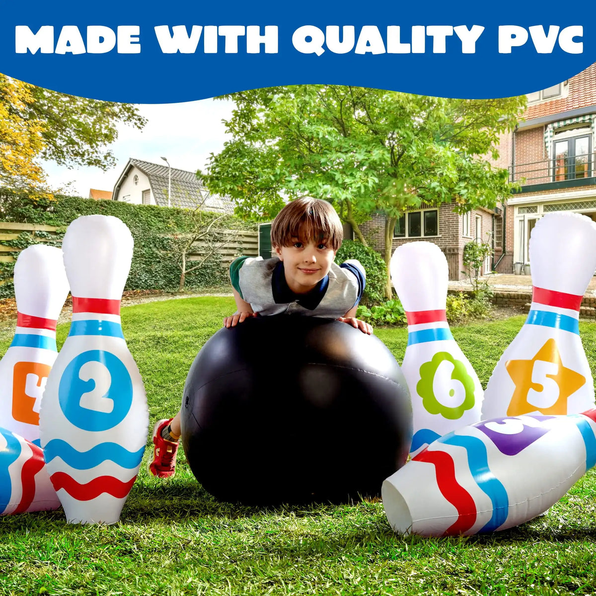 Joyfy Giant Inflatable Bowling Set For Kids