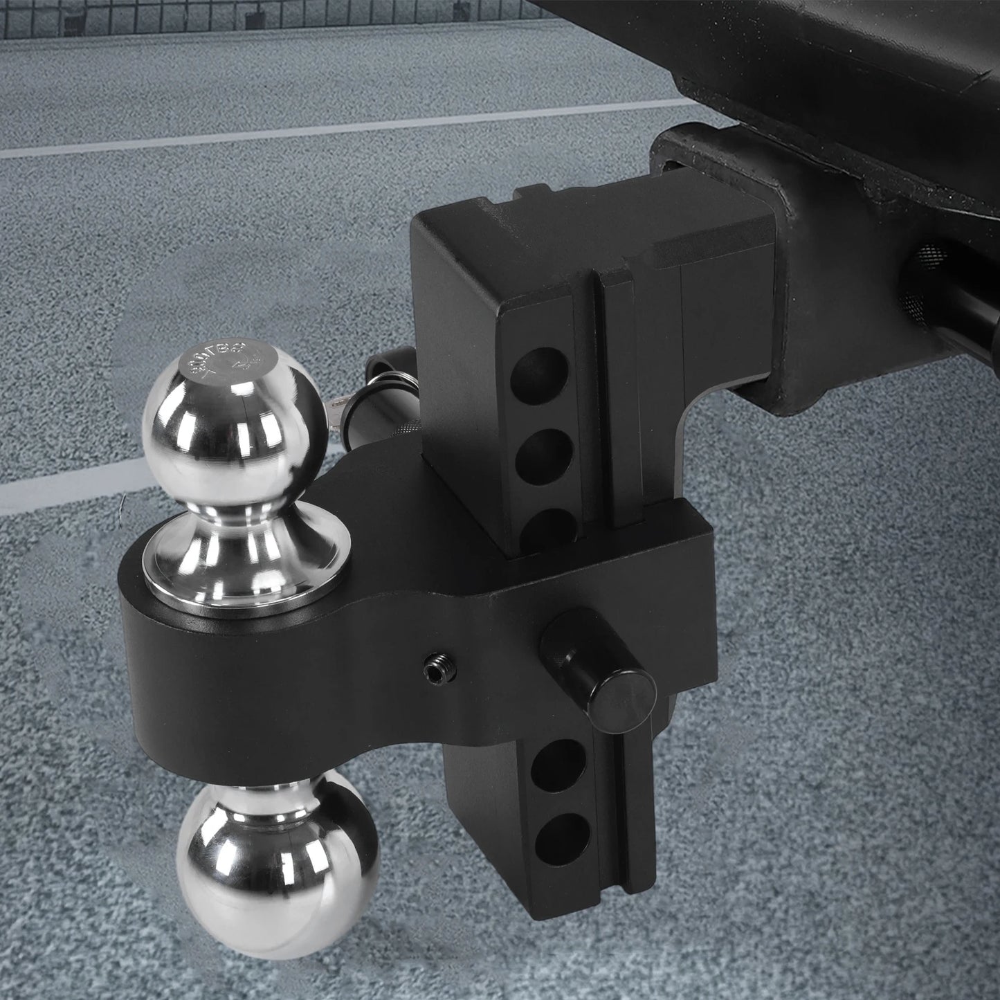 Adjustable Trailer Hitch With Dual Ball Towing Storage 12000 Lbs